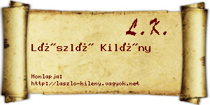 László Kilény névjegykártya